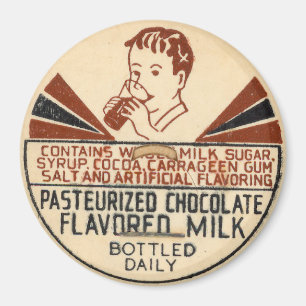 Vintage Milk Bottle Cap Magnet