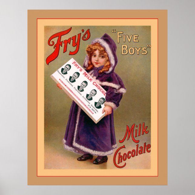 Vintage Milk Chocolate ~ Vintage Advertising Poster (Front)
