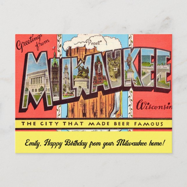 Vintage Milwaukee Occasion Postcard (Front)