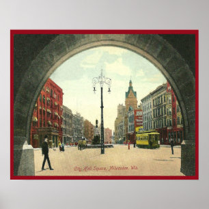 Vintage Milwaukee Wisconsin Poster