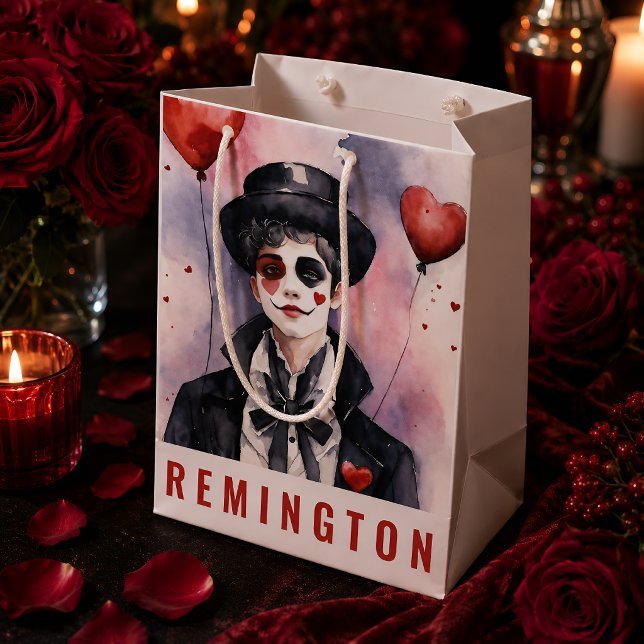 Vintage Mime Gift Bag Custom Name (Creator Uploaded)