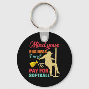 Vintage Mind Your Business I Need To Pay For Softl Key Ring