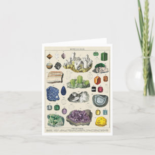 Vintage Mineralogy Chart Note Card