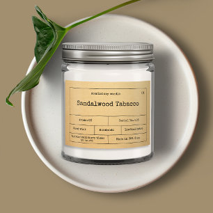 Vintage Minimalist Candle Label