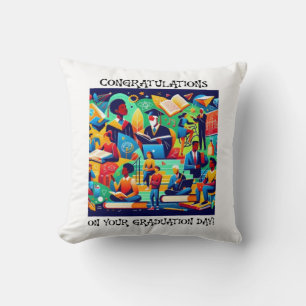 Vintage Minimalist Retro Graduation Design - Cushion