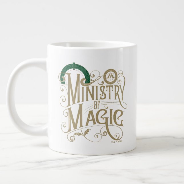 Vintage MINISTRY OF MAGIC™ Graphic Large Coffee Mug (Left)