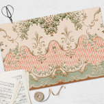 Vintage Mint Green Decorative Pattern Decoupage Tissue Paper<br><div class="desc">Beautiful vintage border design in shades of mint green and brown.  Perfect for craft and decoupage projects.</div>