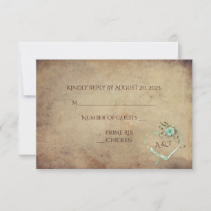 Vintage Mint Green Rose Bouquet RSVP