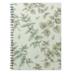Vintage Mint & Lemon Balm Botanical Notebook