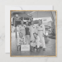 Vintage "Miss Lube Rack" Flat Note Card
