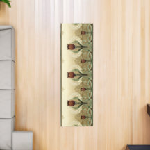 Vintage Mission Style Red Tulip Frieze