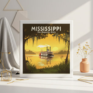  Vintage Mississippi Ceramic Tile