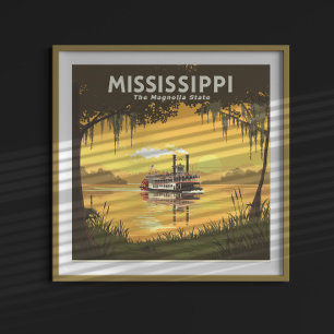 Vintage Mississippi Poster