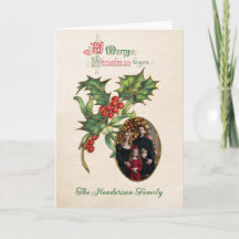 Vintage Mistletoe Ornament Photo Christmas