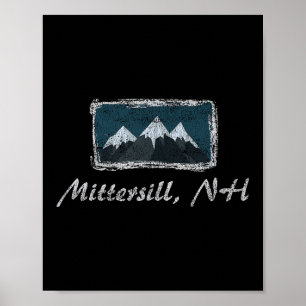 Vintage Mittersill New Hampshire Winter Skiing Poster