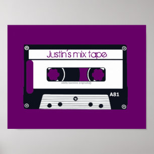 VINTAGE "MIX TAPE" PERSONALIZABLE POP ART POSTER