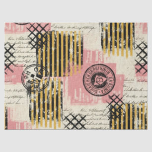 Vintage Mixed-Media Collage - Distressed Paper