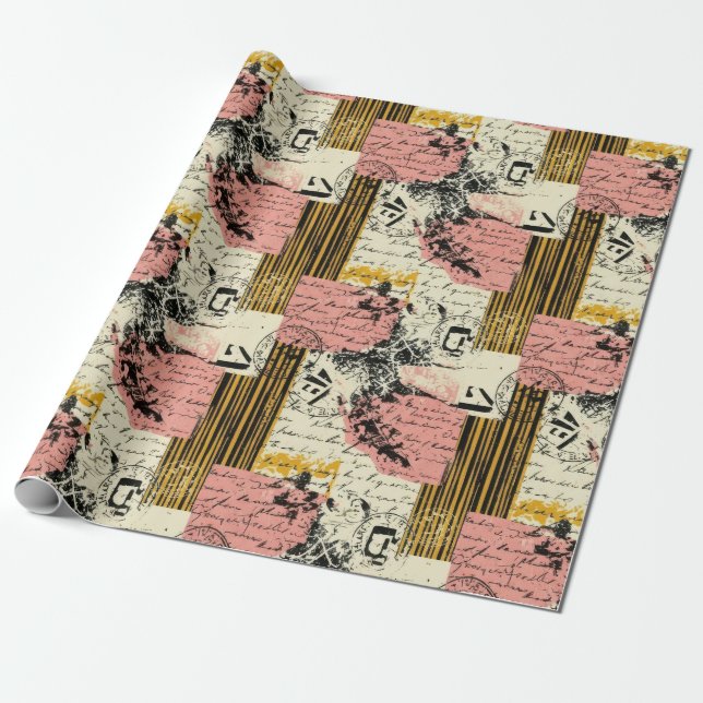 Vintage Mixed-Media Collage - Distressed Paper (2) (Unrolled)