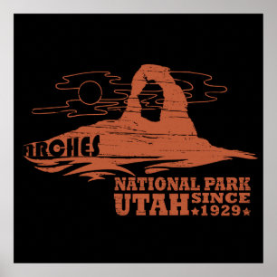 Vintage Moab - Utah - National Park - Arches Poster