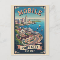 Vintage Mobile Alabama Retro Travel