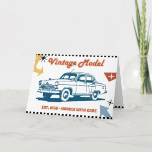 Vintage Model Birthday Card - 1958 Classic