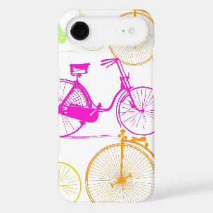 Vintage Modern Bicycle Bright Colour Neon Pattern