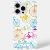 Vintage Modern Bicycle Bright Colour Neon Pattern