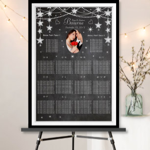 Vintage Modern Chalkboard Photo Seating Chart
