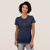 VINTAGE MODERN GOLD INITIAL MONOGRAM LOGO T-Shirt (Front Full)