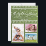 Vintage Modern Green Chalkboard  Photo Card<br><div class="desc">Vintage Modern Typography Green Chalkboard Christmas Photo Card</div>
