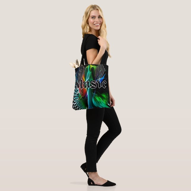 Vintage Modern Music Tote Bag (On Model)