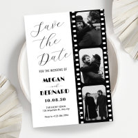 Vintage Modern trendy film roll photo wedding 