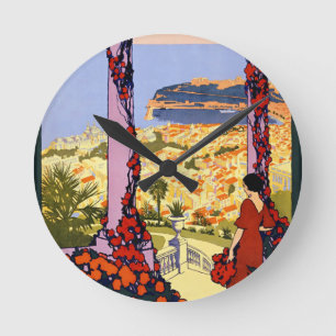 Vintage Monaco Monte Carlo Acrylic Wall Clock