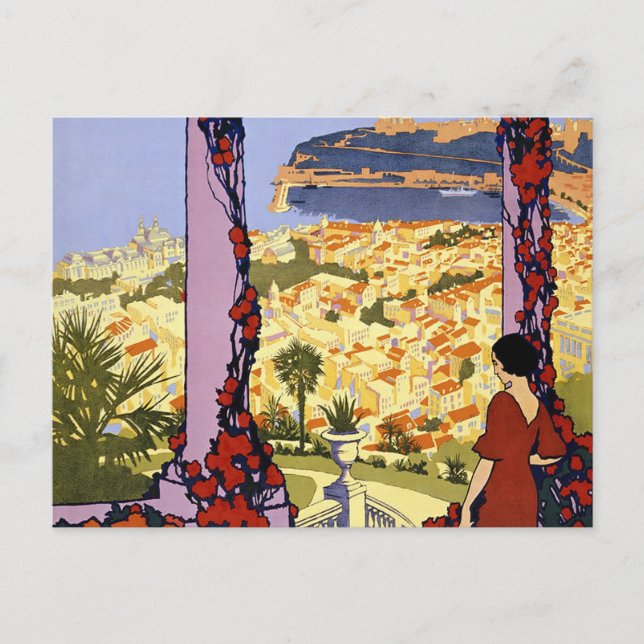 Vintage Monaco Monte Carlo Travel Postcard (Front)