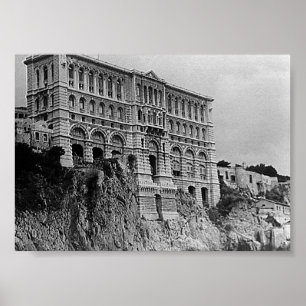 Vintage Monaco Oceanographic Museum Poster
