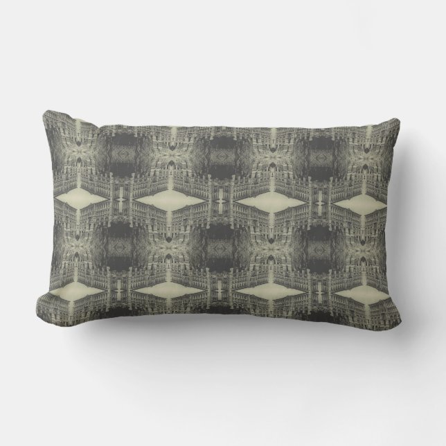 Vintage Monaco Oceanographic Museum Throw Pillow (Front)