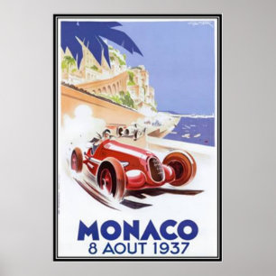 Vintage Monaco  - Poster
