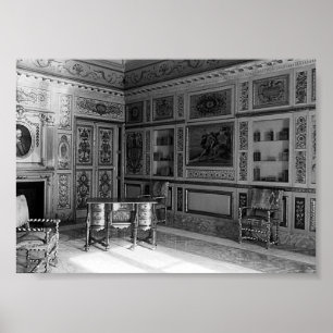 Vintage Monaco Prince's palace Mazarin Room Poster
