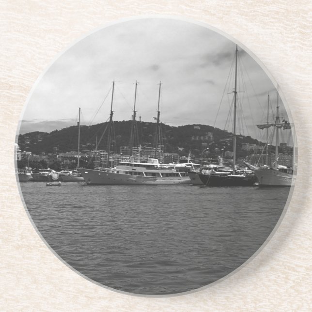 Vintage Monaco Principality The port Coaster (Front)