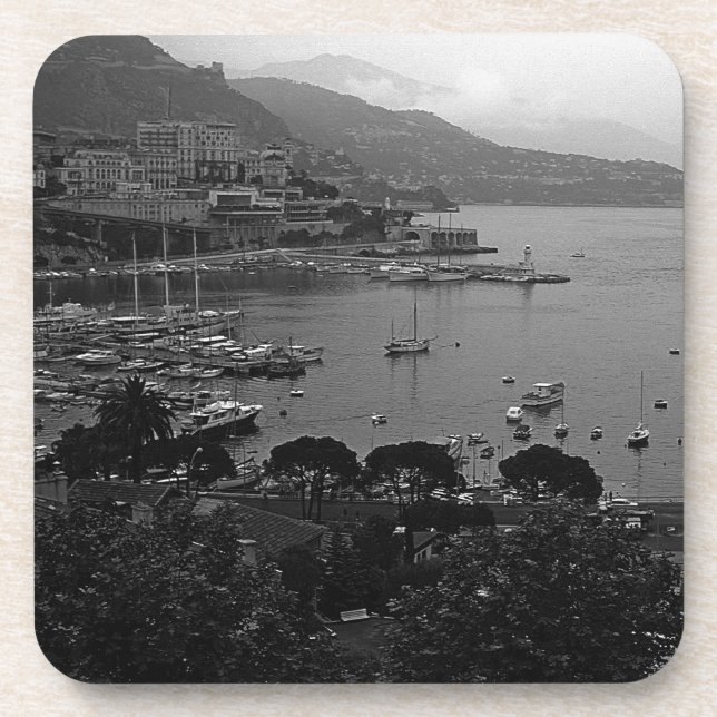 Vintage Monaco Principality The port Coaster (Front)