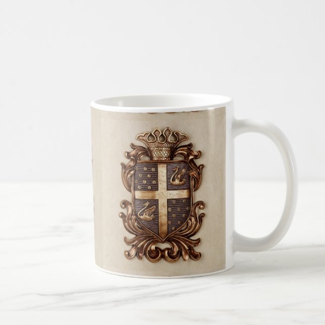VINTAGE MONARCHY COAT OF ARMS COFFEE MUG (Right)