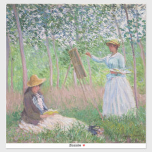 Vintage Monet Dappled Sunlight Forest Art