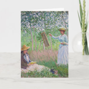 Vintage Monet Dappled Sunlight Forest Art Card