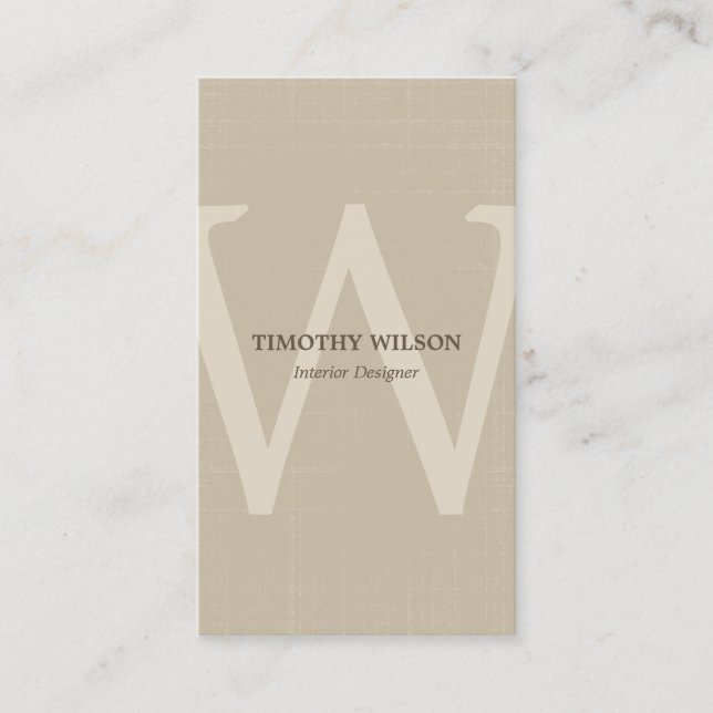 Vintage Monogram Business Cards - Groupon (Front)