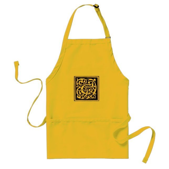 Vintage Monogram C Art Nouveau Letter Standard Apron (Front)