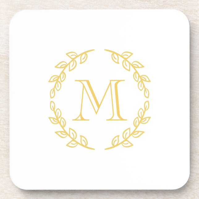 Vintage Monogram Coaster (Front)