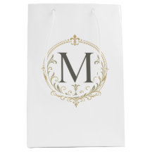 vintage monogram gift bag