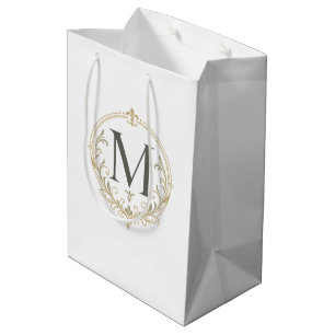 vintage monogram gift bag