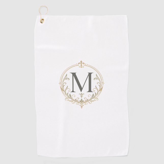 vintage monogram golf towel  (Front)