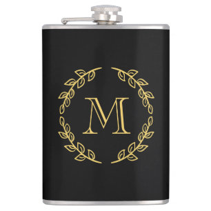 Vintage Monogram Hip Flask